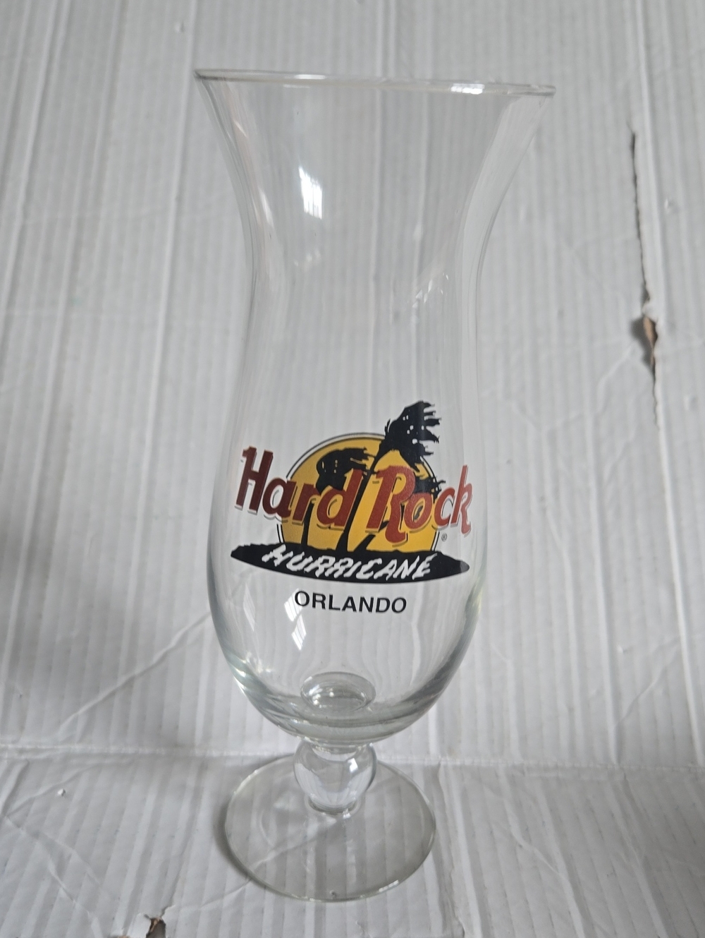 Hard Rock Cafe Hurricane Glass 9" Souvenir Cocktail Glass 22oz